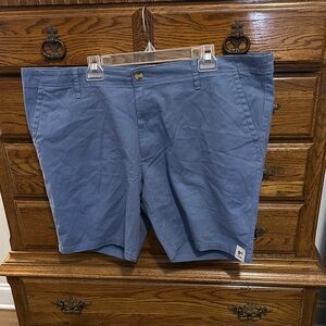 George Men's Flat Front Slate Blue Shorts